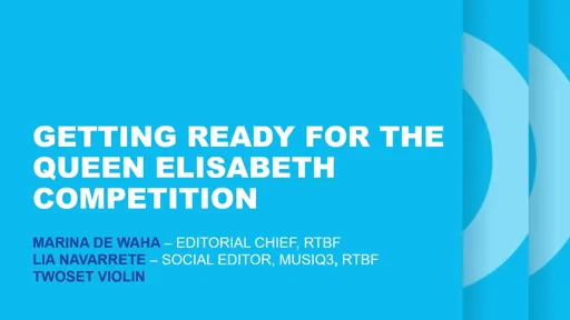 Getting ready for tonight’s Queen Elisabeth Competition