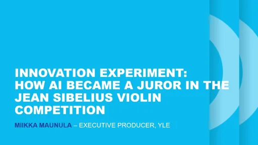 Innovation experiment: how AI became a juror in the Jean Sibelius Violin Competition