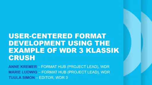User-centered format development using the example of WDR 3 Klassik Crush