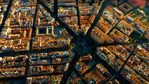 This is an aerial photo of the city of Madrid in Spain