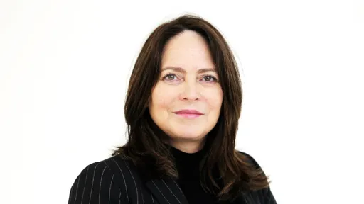 This is a photo of Pattie Maes, Professor of Media Arts and Sciences at the MIT Media Lab