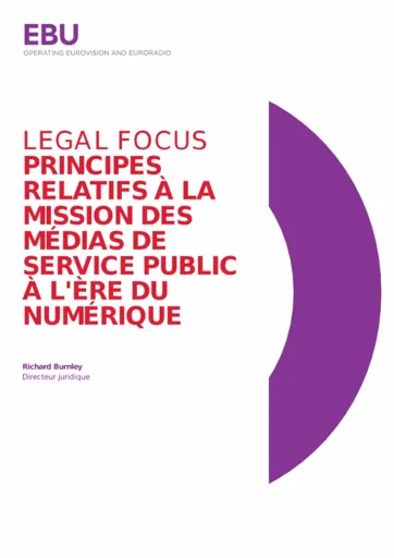 Principes relatifs à la mission des médias de service public à l'ère du numérique