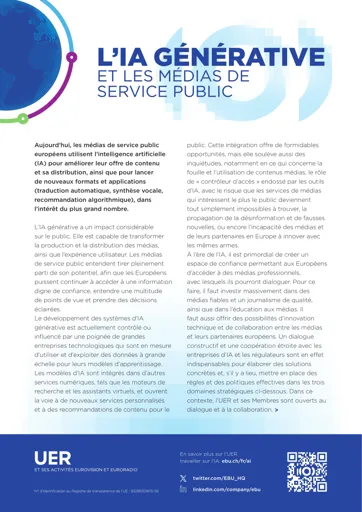 IA générative et médias de service public