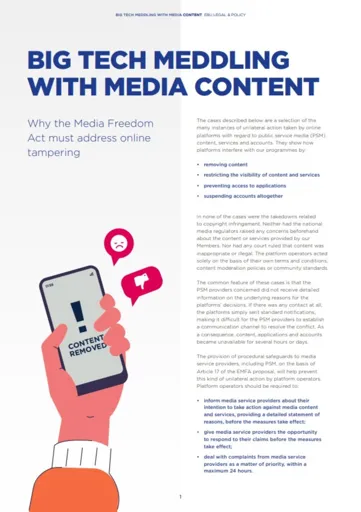 Big tech meddling with media content