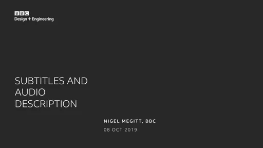 Subtitles and audio description