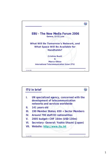 Tomorrow's network and what space will be available for handhelds?