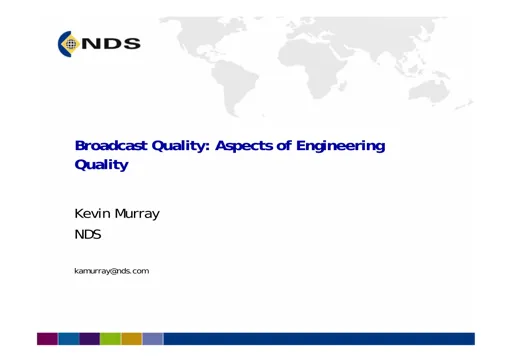 How to engineer quality? What is done today?
