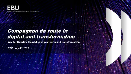 The EBU’s activities in Content Innovation, and potential cooperation on technology innovation