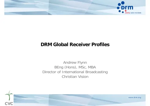 DRM Global Receiver Profiles