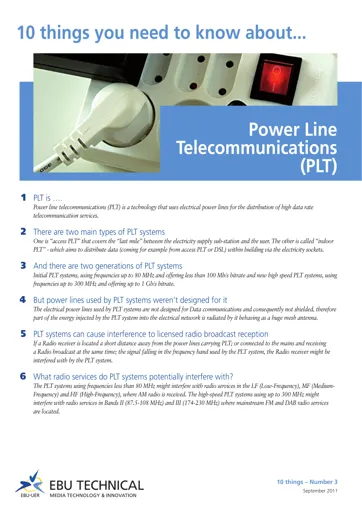 10 things you need to know about Power Line Telecommunications (PLT)