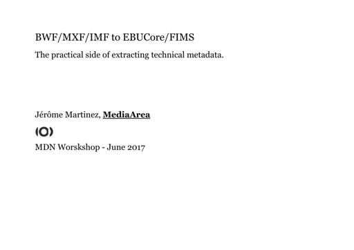 The practical side of extracting technical metadata
