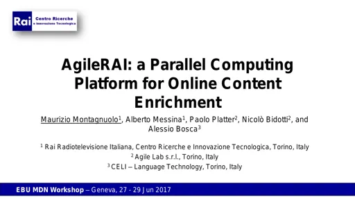 AgileRAI: a parallel computing platform for online content enrichment