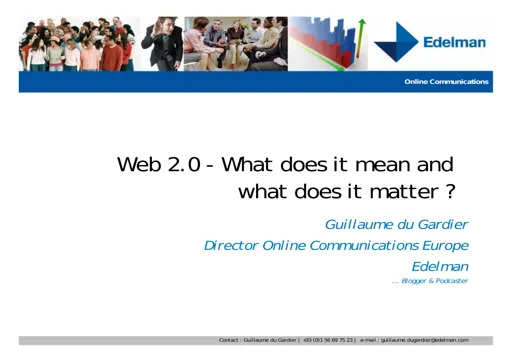 Web 2.0 - What does it mean and what does it matter?