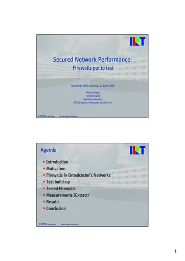 Secured Network Performance