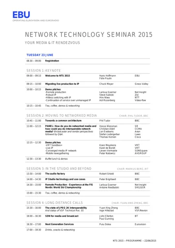 NTS2015 Programme