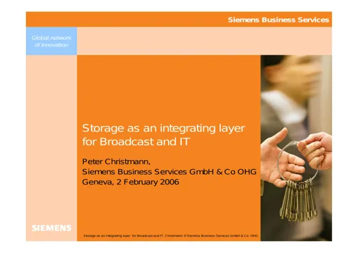 Storage as an integrating layer for Broadcast and IT