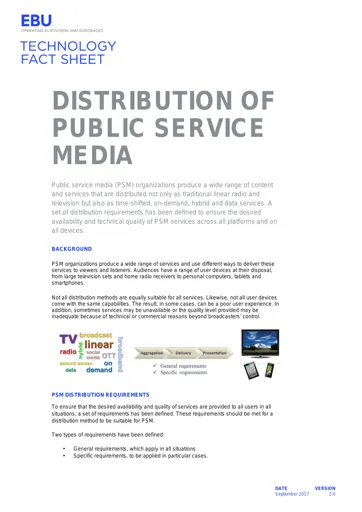 PSM Requirements in Distribution
