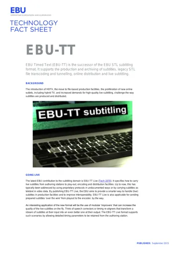 EBU-TT (Timed Text)