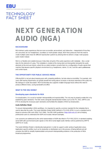 Next Generation Audio