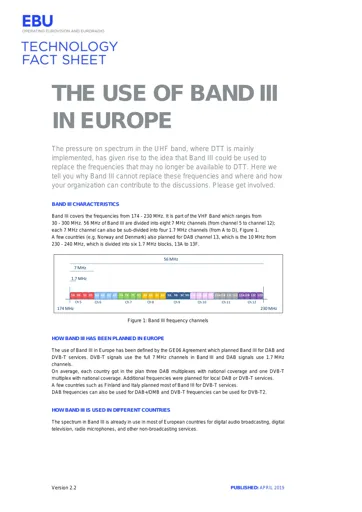 Use of Band III
