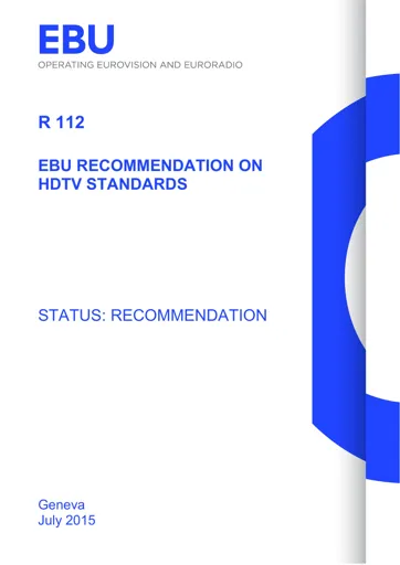 EBU statement on HDTV standards