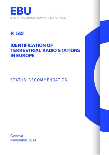 Identification of terrestrial radio stations in Europe