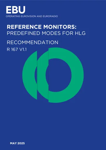 Reference monitors: predefined modes for HLG