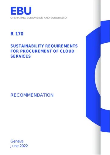 Sustainability Requirements for Procurement of Cloud Services