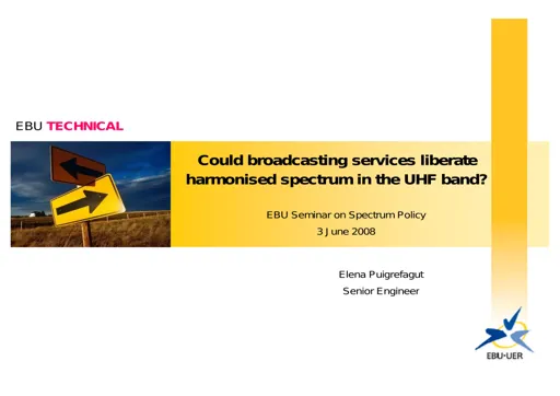 Could broadcasting services liberate spectrum in the UHF band?