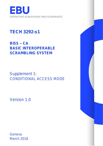 BISS-CA Conditional Access Mode for BISS2