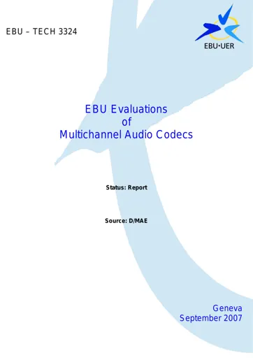 EBU evaluations of multichannel audio codecs