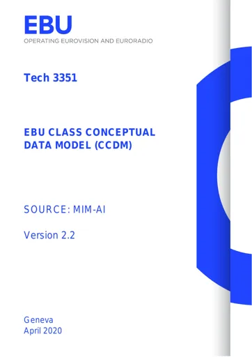 EBU Class Conceptual Model (EBU CCDM) Ver. 2.2
