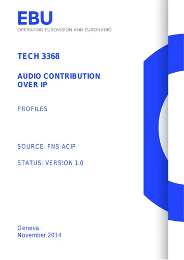 Audio Contribution over IP - Profiles