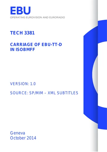 Carriage of EBU-TT-D in ISOBMFF