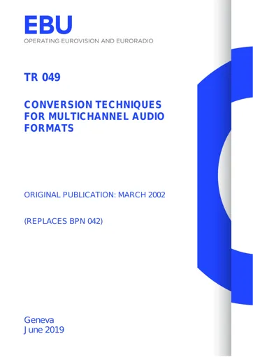 Conversion Techniques for Multichannel Audio Formats