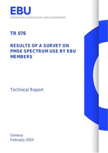 Results of a survey on PMSE spectrum use by EBU Members