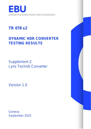 Dynamic HDR Converter Testing: Lynx Technik