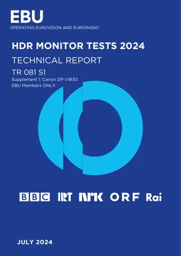 HDR Monitor Tests 2024: Canon DP-V1830