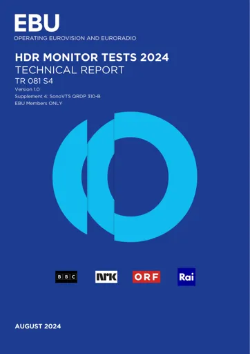 HDR Monitor Tests 2024: SonoVTS QRDP 310-B