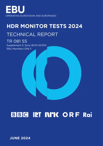 HDR Monitor Tests 2024: Sony BVM-HX3110