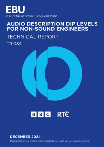 Audio description dip levels for non-sound engineers