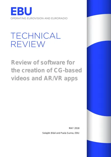 Review of software for the creation of CG-based videos and AR/VR apps
