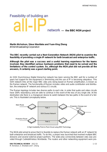 Feasibility of building an All-IP Network - the BBC NGN project