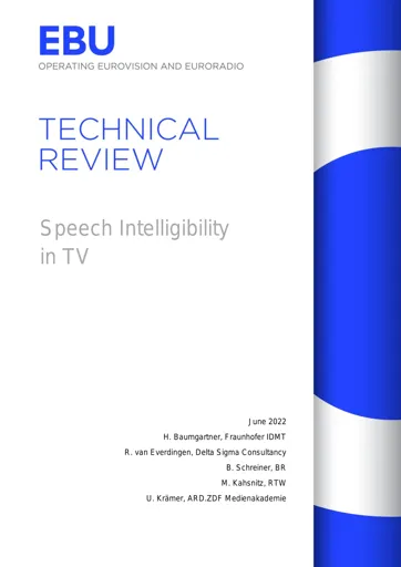 Speech Intelligibility in TV